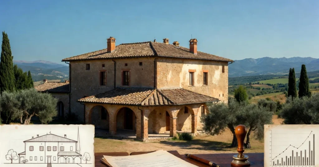 Buy historic properties in Italy – historic villa with legal and investment elements