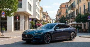Car on an Italian street the cost of owning a car in Italy
