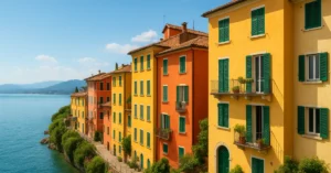 Coastal houses in Italy showing Italy property management and real estate costs.