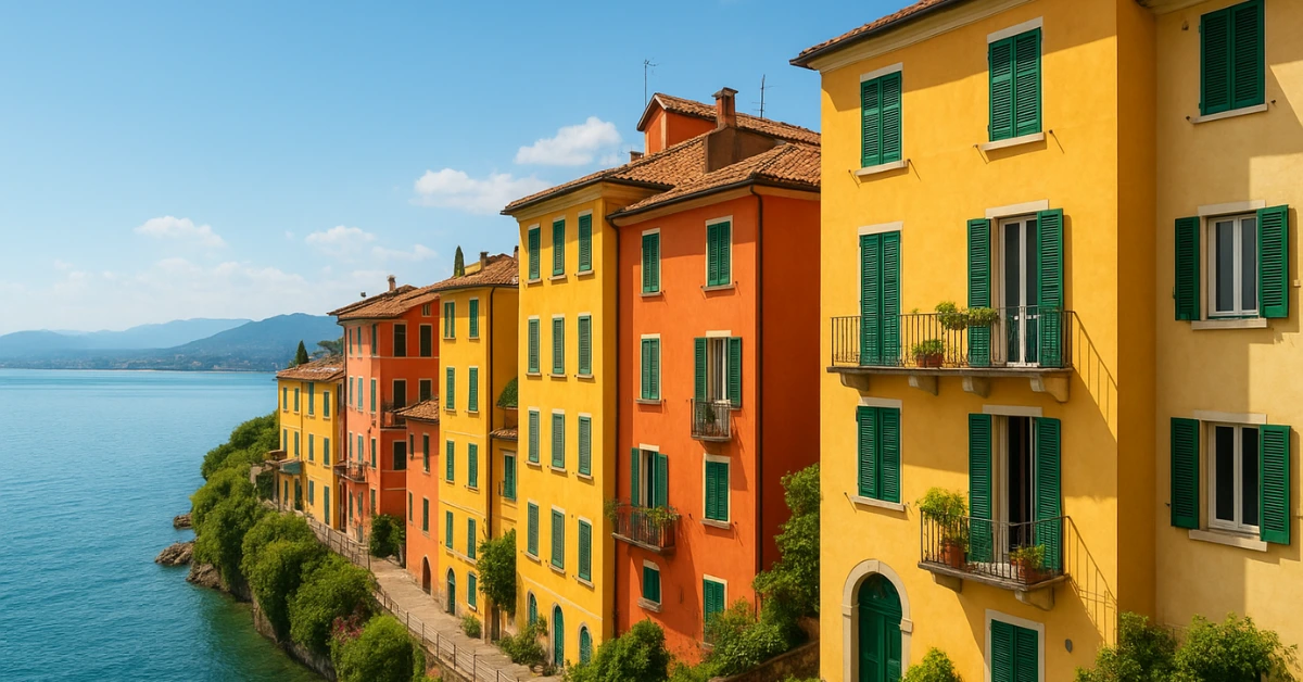 Coastal houses in Italy showing Italy property management and real estate costs.