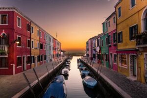 Sunset in Burano | Buying a house in Italy: things to consider