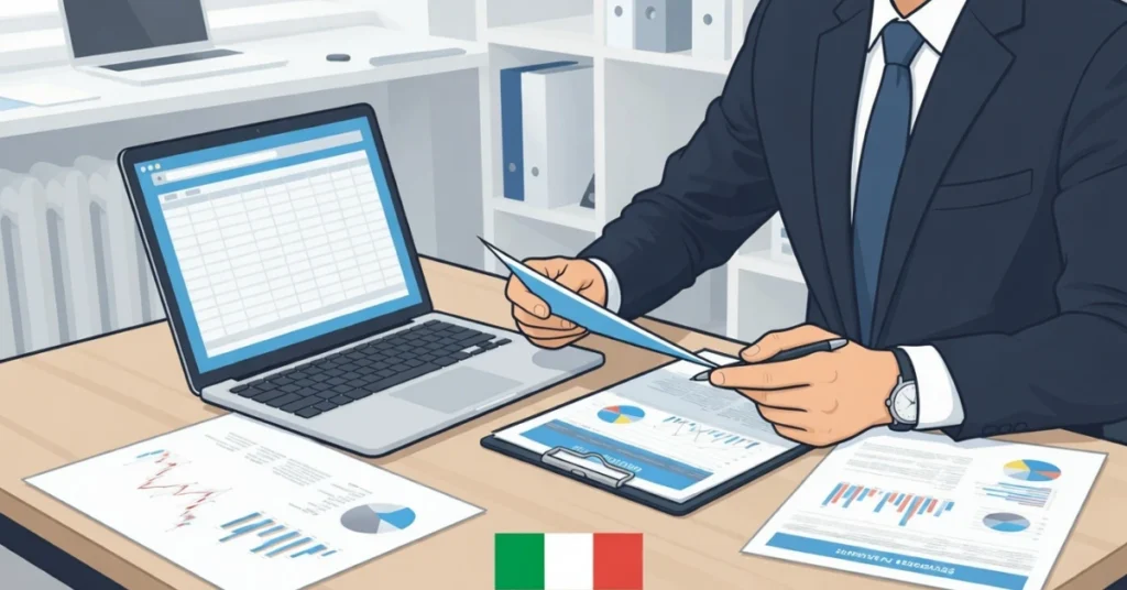 Investor reviewing documents about Italian investor visa challenges and tax planning
